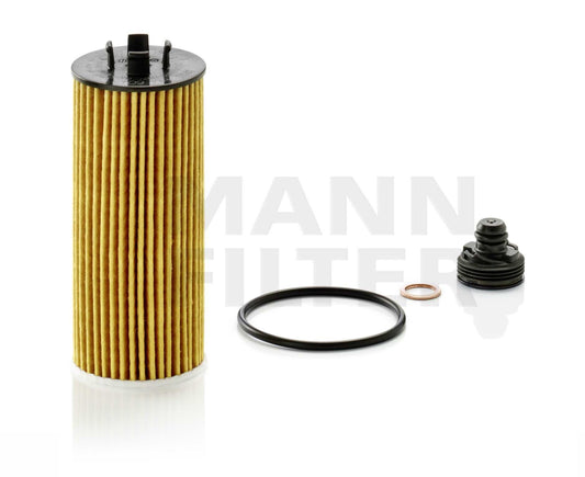 Front View of Engine Oil Filter MANN HU6015ZKIT