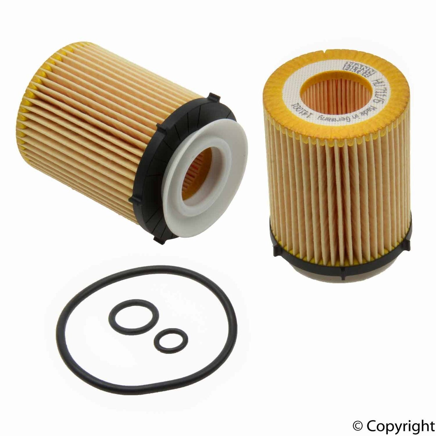 Top View of Engine Oil Filter MANN HU711/6Z