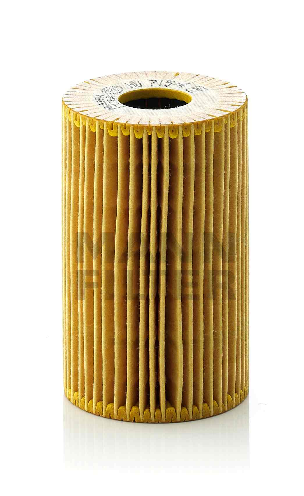 Front View of Engine Oil Filter MANN HU715/4X