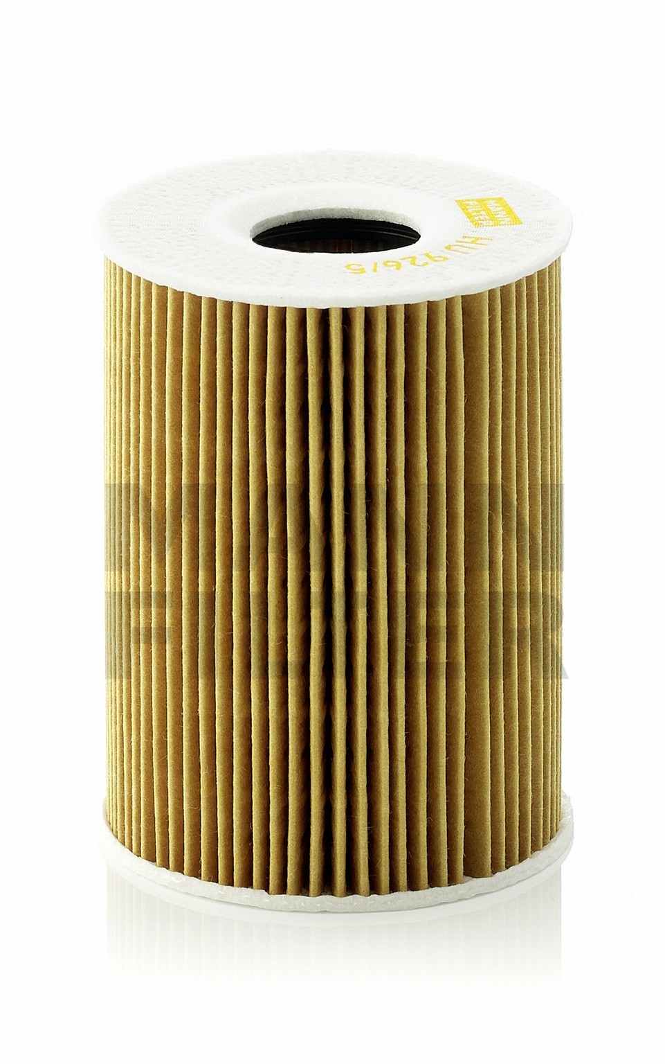 Front View of Engine Oil Filter MANN HU926/5Z