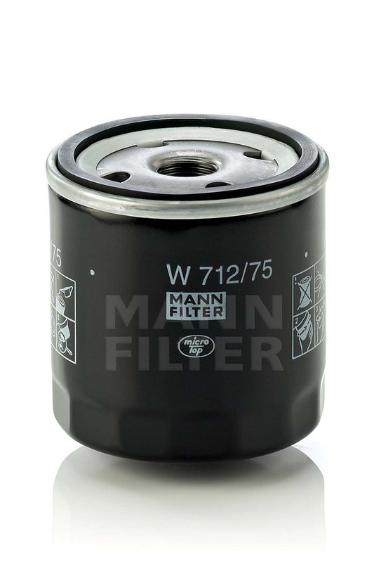 Front View of Engine Oil Filter MANN W712/75