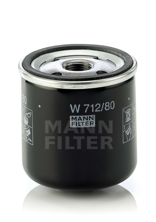 Front View of Engine Oil Filter MANN W712/80