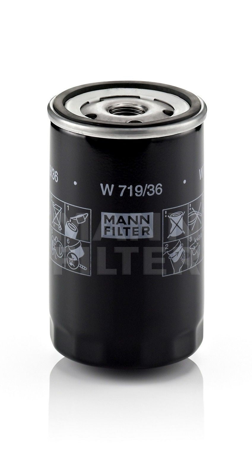 Front View of Engine Oil Filter MANN W719/36