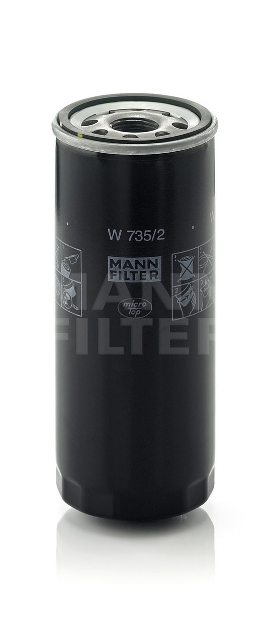 Front View of Engine Oil Filter MANN W735/2