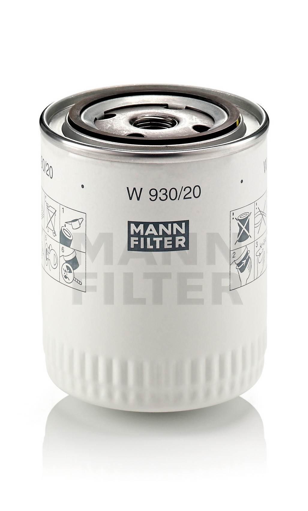 Front View of Engine Oil Filter MANN W930/20