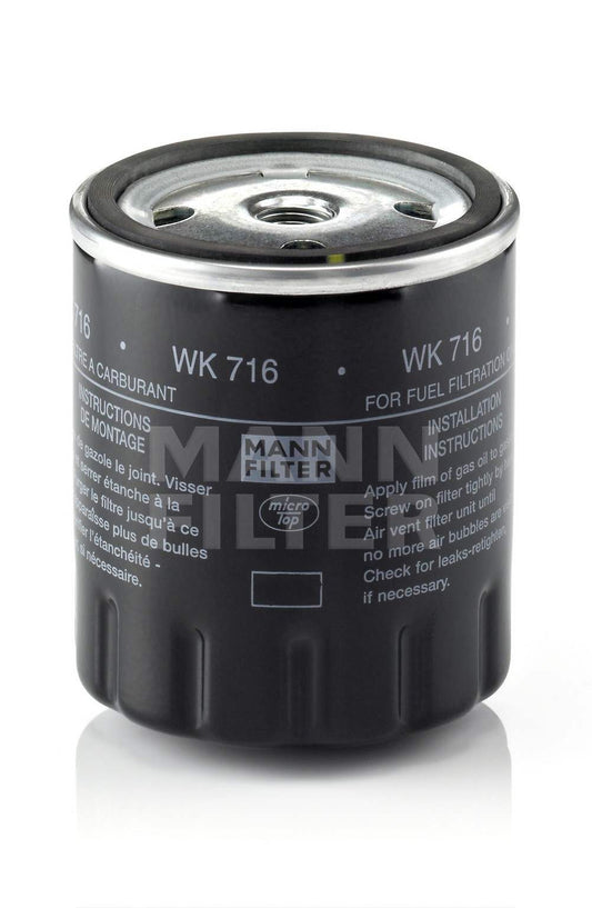 Front View of Fuel Filter MANN WK716