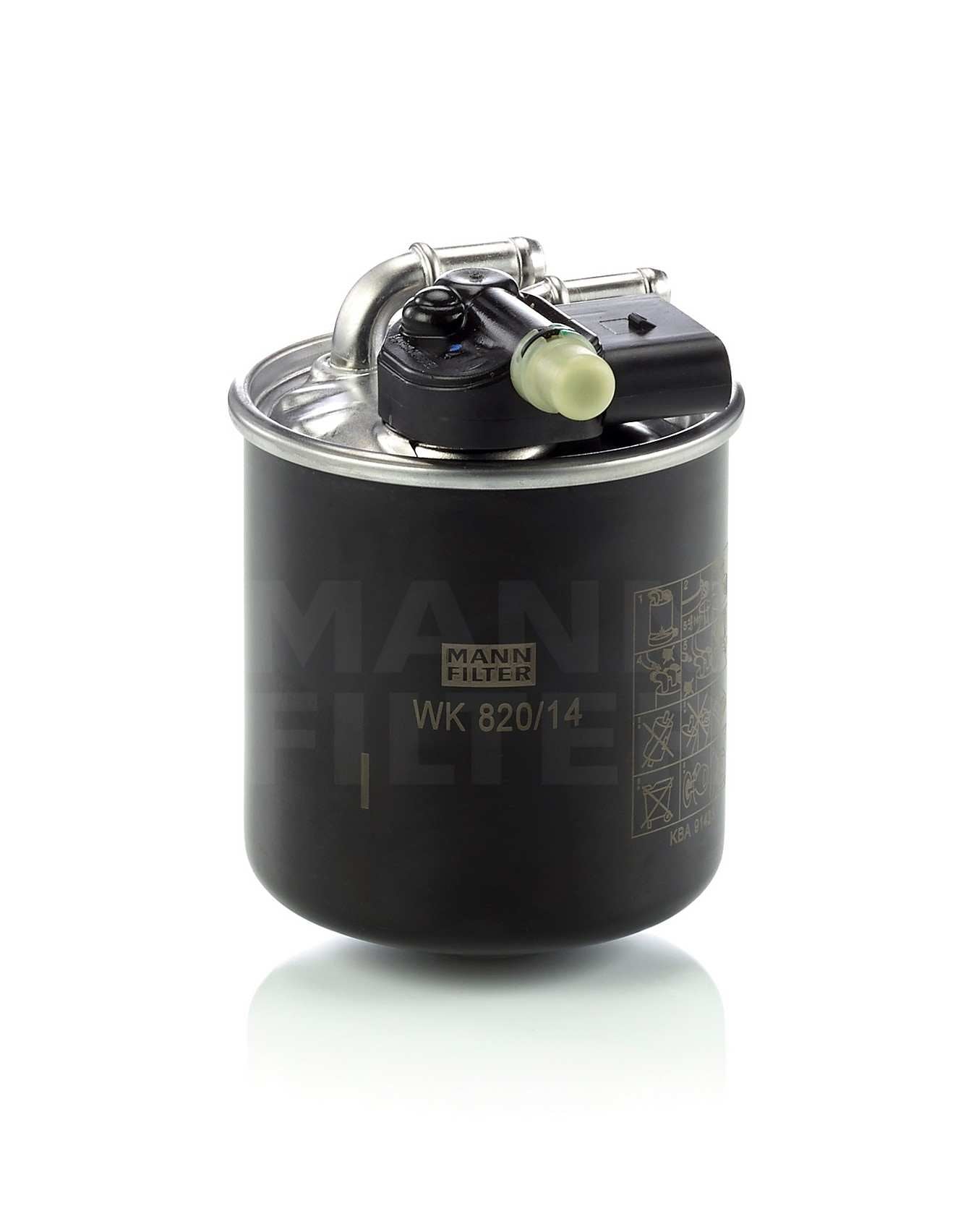 Front View of Fuel Filter MANN WK820/14