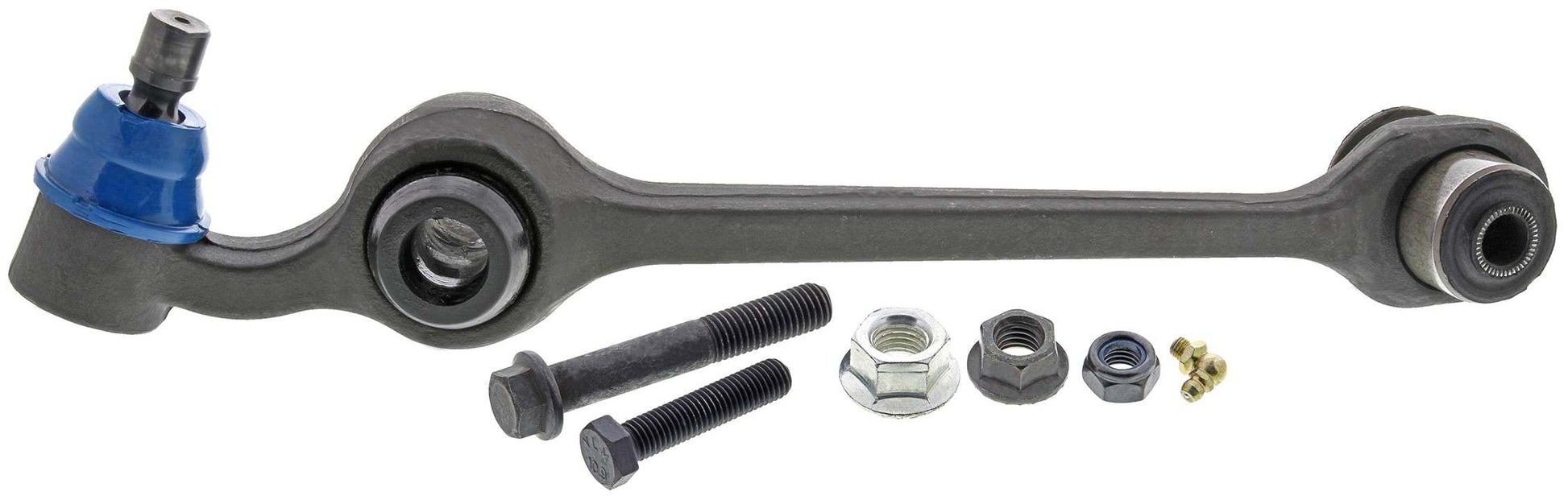 Front View of Front Left Suspension Control Arm and Ball Joint Assembly MEVOTECH CMK7211