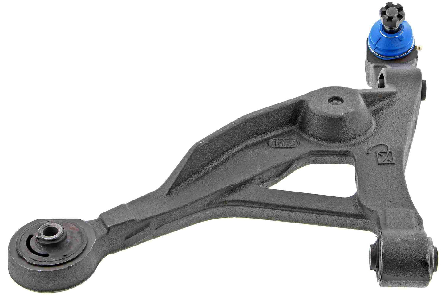 Angle View of Front Left Suspension Control Arm and Ball Joint Assembly MEVOTECH CMK7425