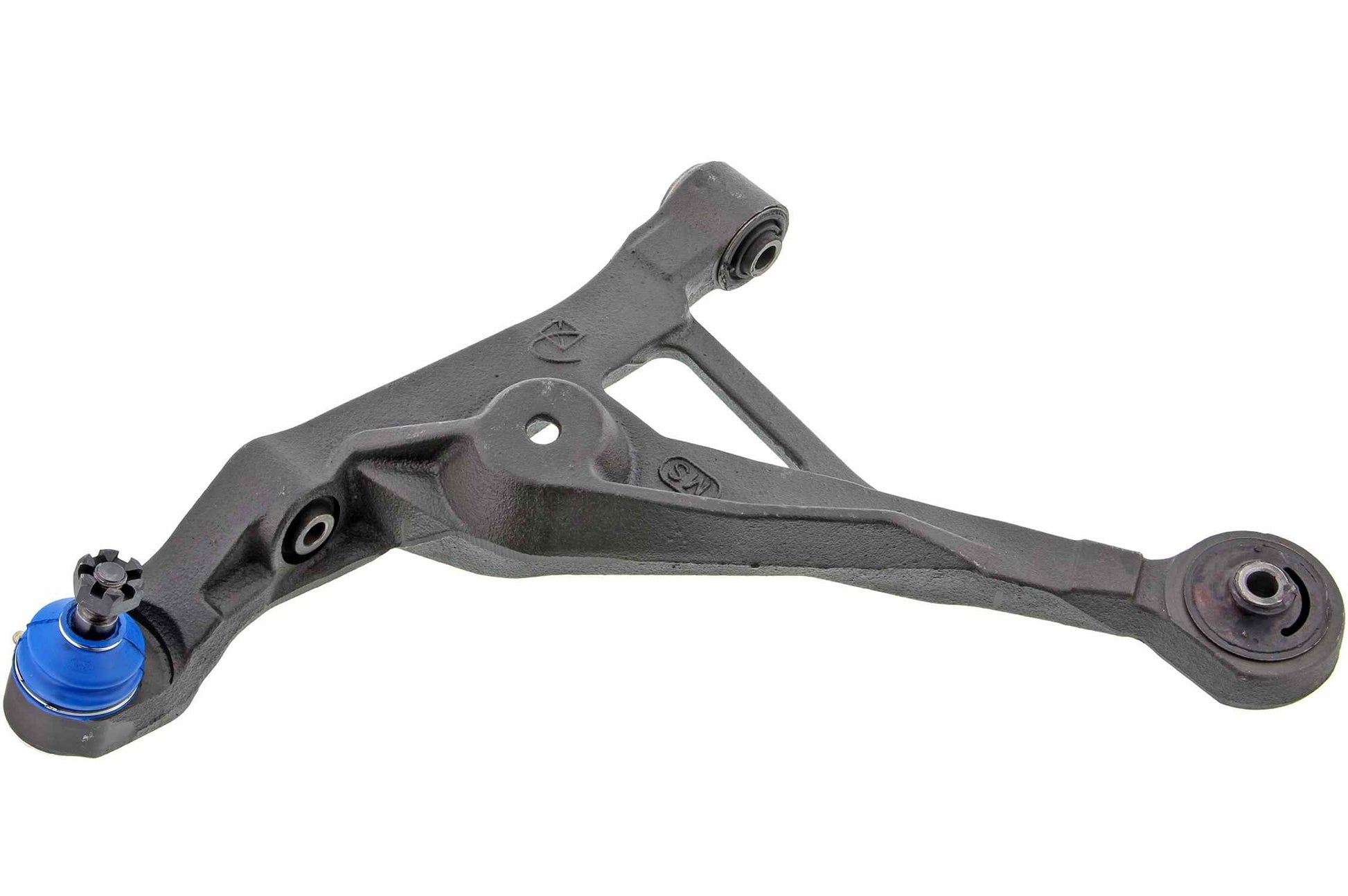 Front View of Front Left Suspension Control Arm and Ball Joint Assembly MEVOTECH CMK7425