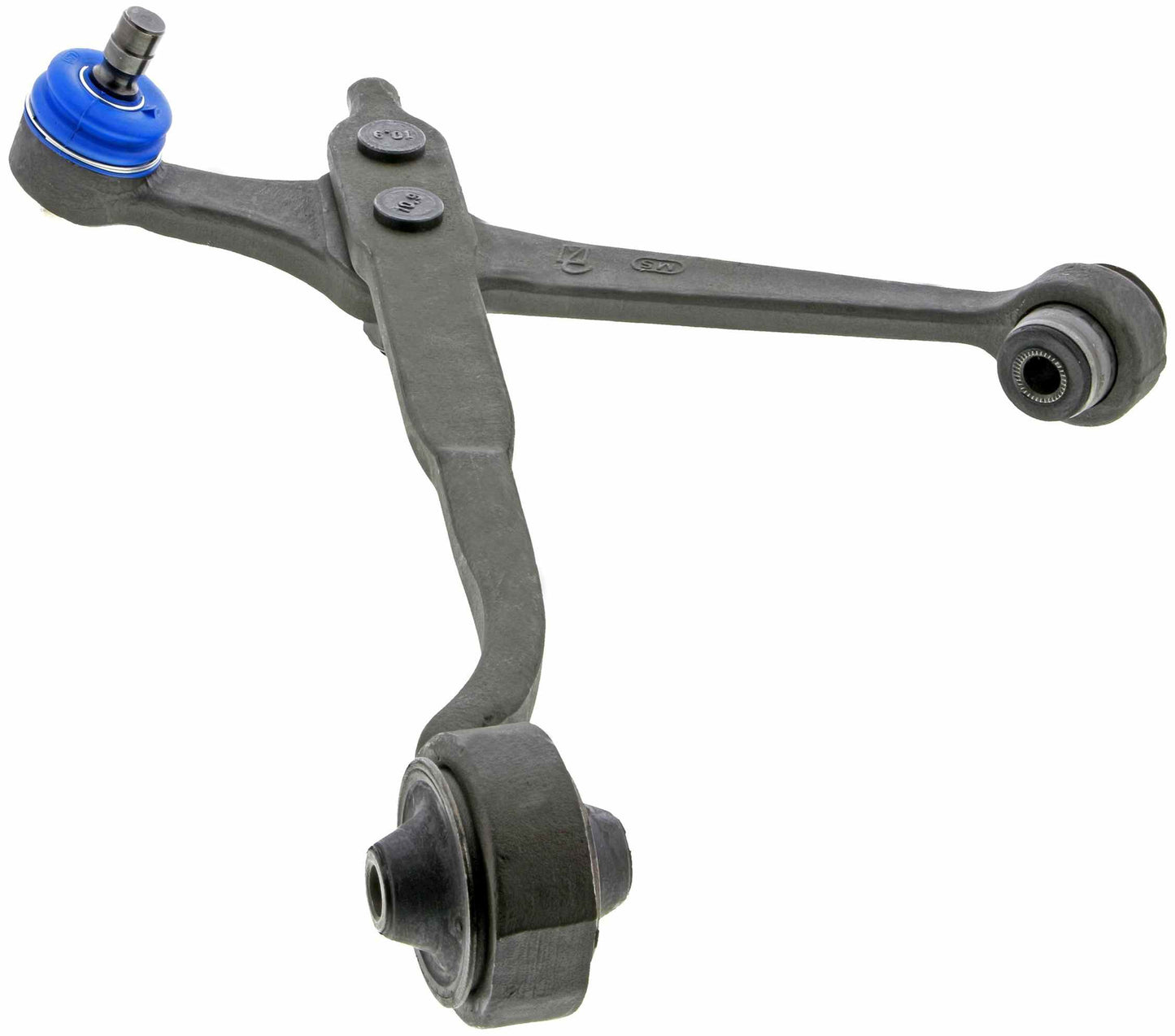 Angle View of Front Right Suspension Control Arm and Ball Joint Assembly MEVOTECH CMK80011