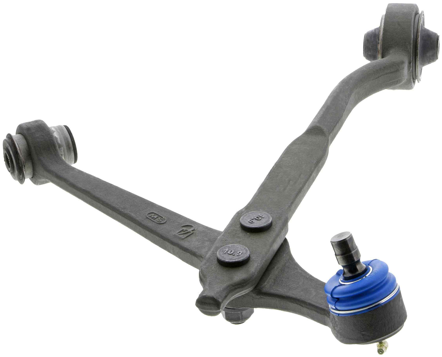 Front View of Front Right Suspension Control Arm and Ball Joint Assembly MEVOTECH CMK80011