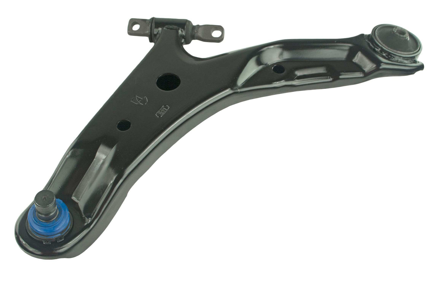 Front View of Front Left Suspension Control Arm and Ball Joint Assembly MEVOTECH CMK80349