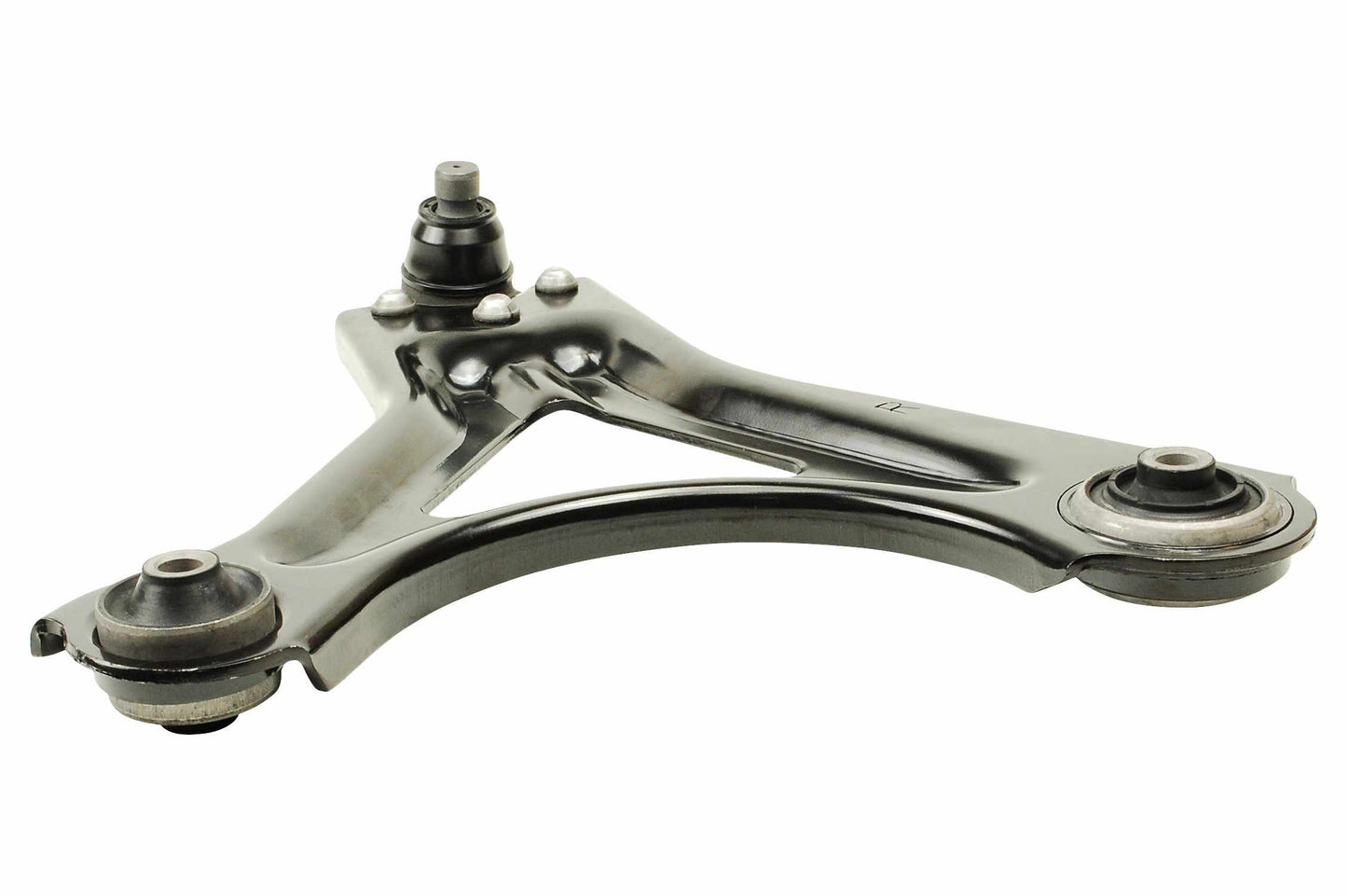 Angle View of Front Right Suspension Control Arm and Ball Joint Assembly MEVOTECH CMK80389