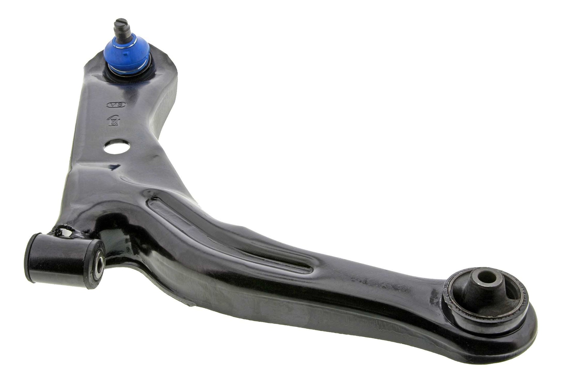 Angle View of Front Right Suspension Control Arm and Ball Joint Assembly MEVOTECH CMK80397