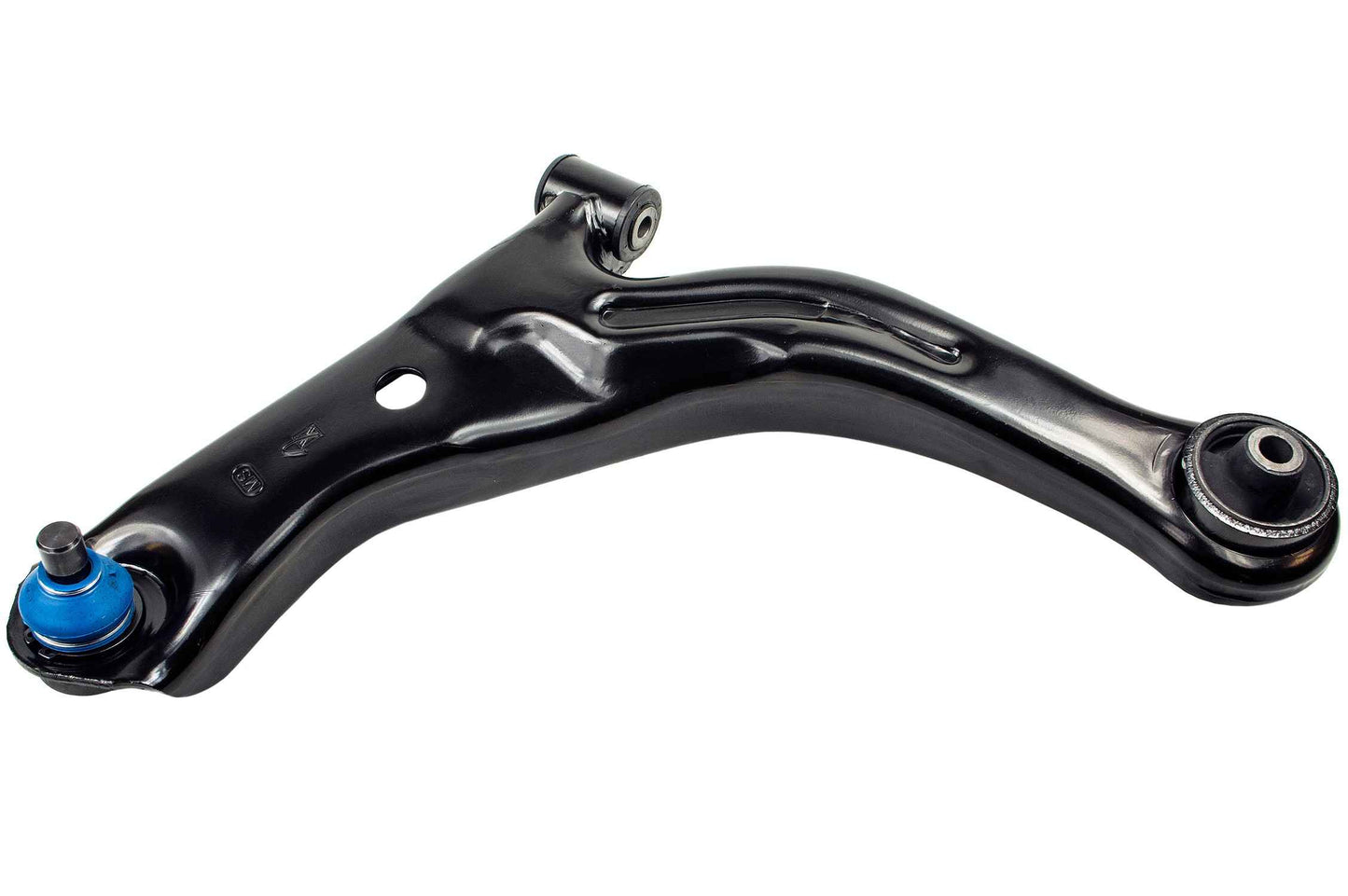 Front View of Front Left Suspension Control Arm and Ball Joint Assembly MEVOTECH CMK80398