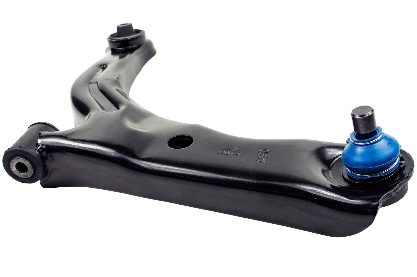 Side View of Front Left Suspension Control Arm and Ball Joint Assembly MEVOTECH CMK80398