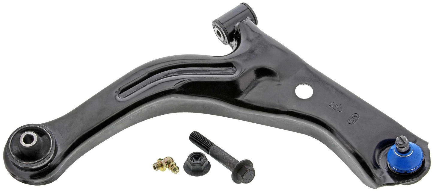 Front View of Front Right Suspension Control Arm and Ball Joint Assembly MEVOTECH CMK80399