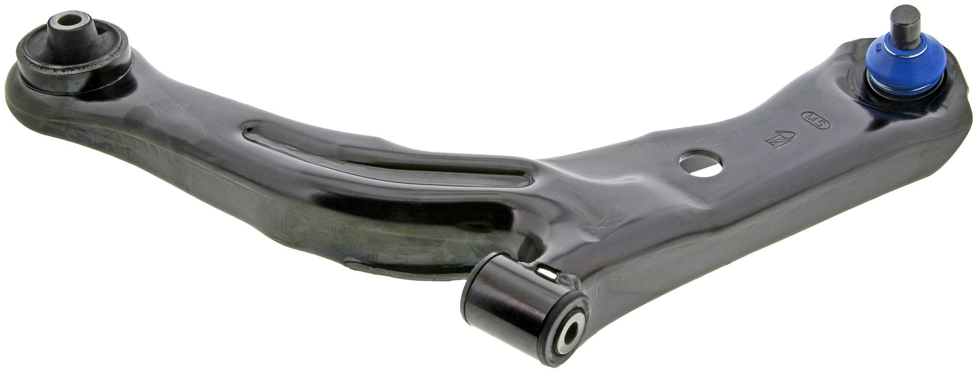 Side View of Front Left Suspension Control Arm and Ball Joint Assembly MEVOTECH CMK80400