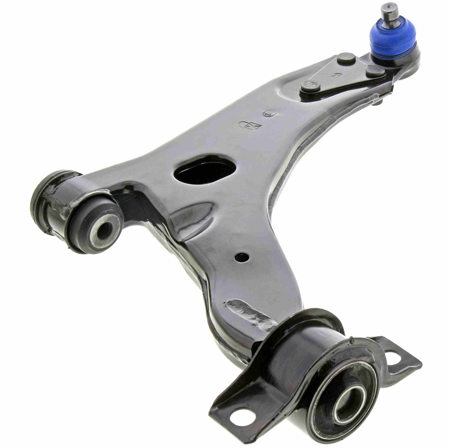 Angle View of Front Right Suspension Control Arm and Ball Joint Assembly MEVOTECH CMK80405