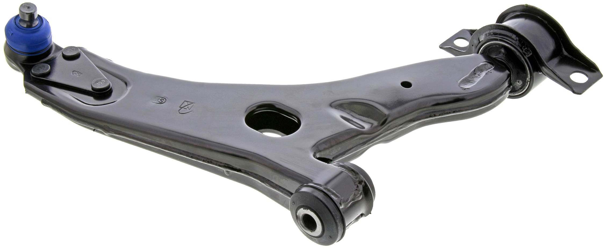 Side View of Front Right Suspension Control Arm and Ball Joint Assembly MEVOTECH CMK80405