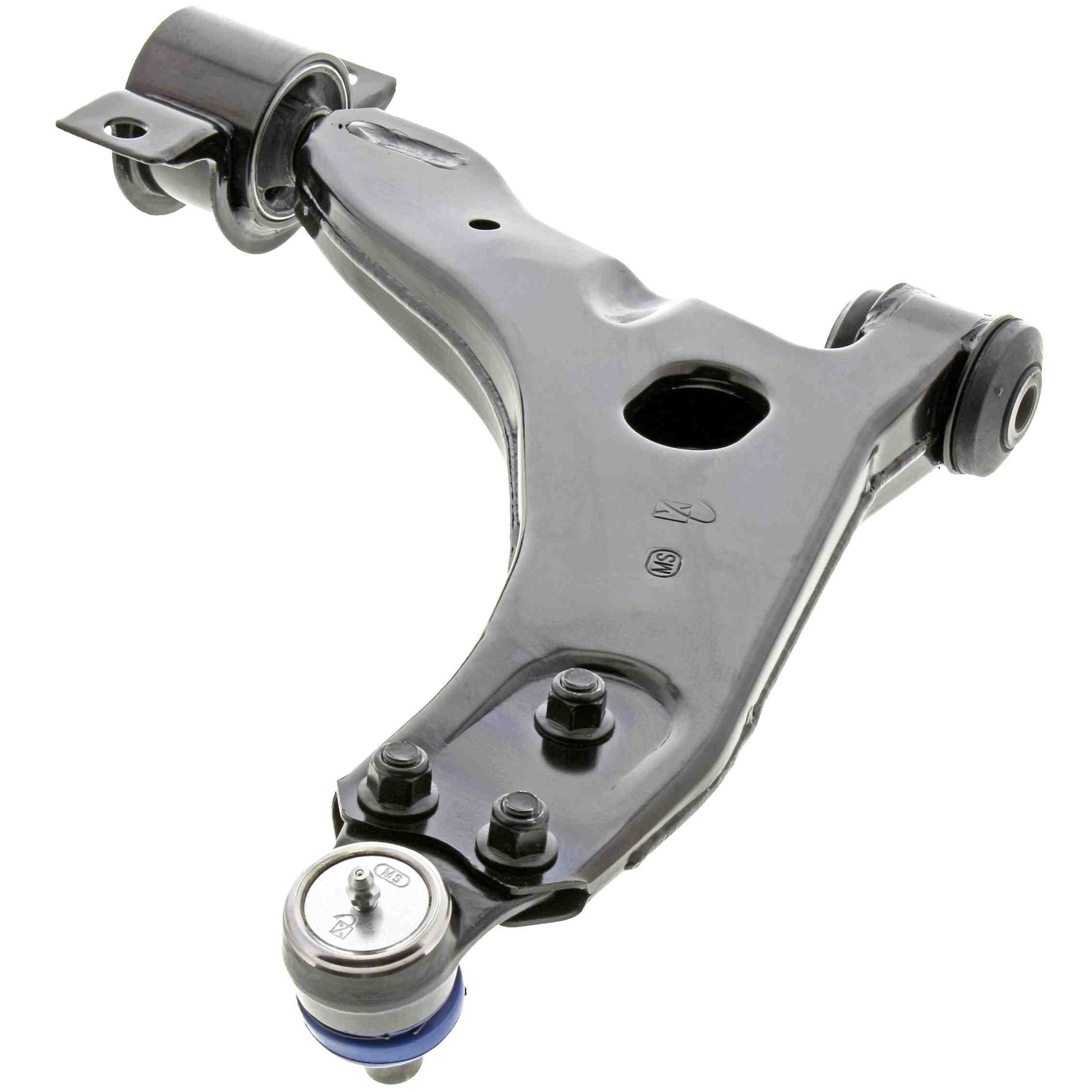 Back View of Front Left Suspension Control Arm and Ball Joint Assembly MEVOTECH CMK80406