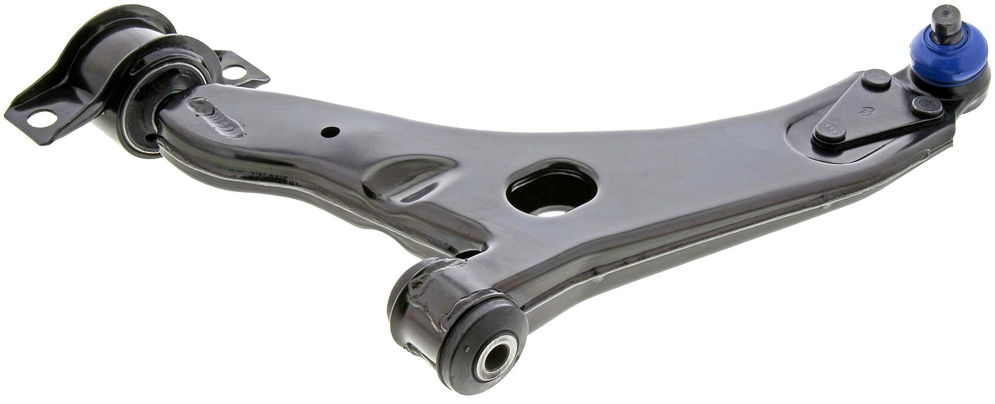 Side View of Front Left Suspension Control Arm and Ball Joint Assembly MEVOTECH CMK80406