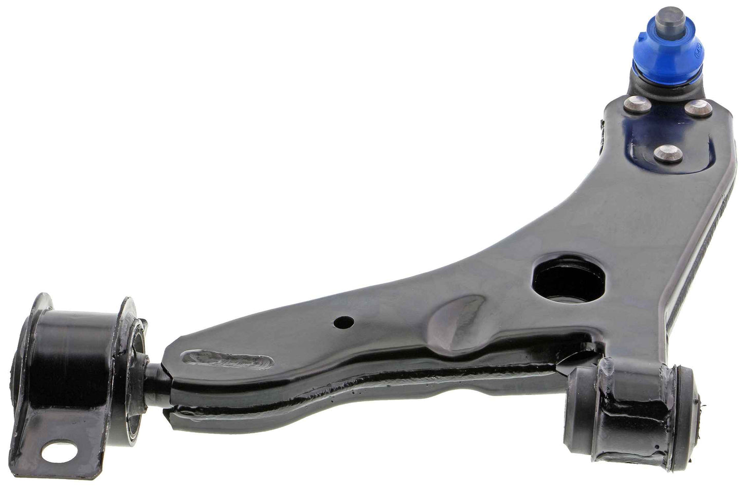 Angle View of Front Left Suspension Control Arm and Ball Joint Assembly MEVOTECH CMK80408