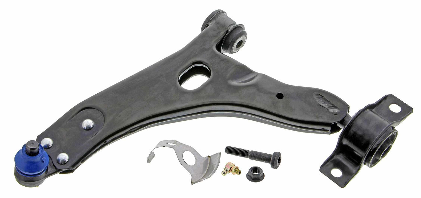 Front View of Front Left Suspension Control Arm and Ball Joint Assembly MEVOTECH CMK80408