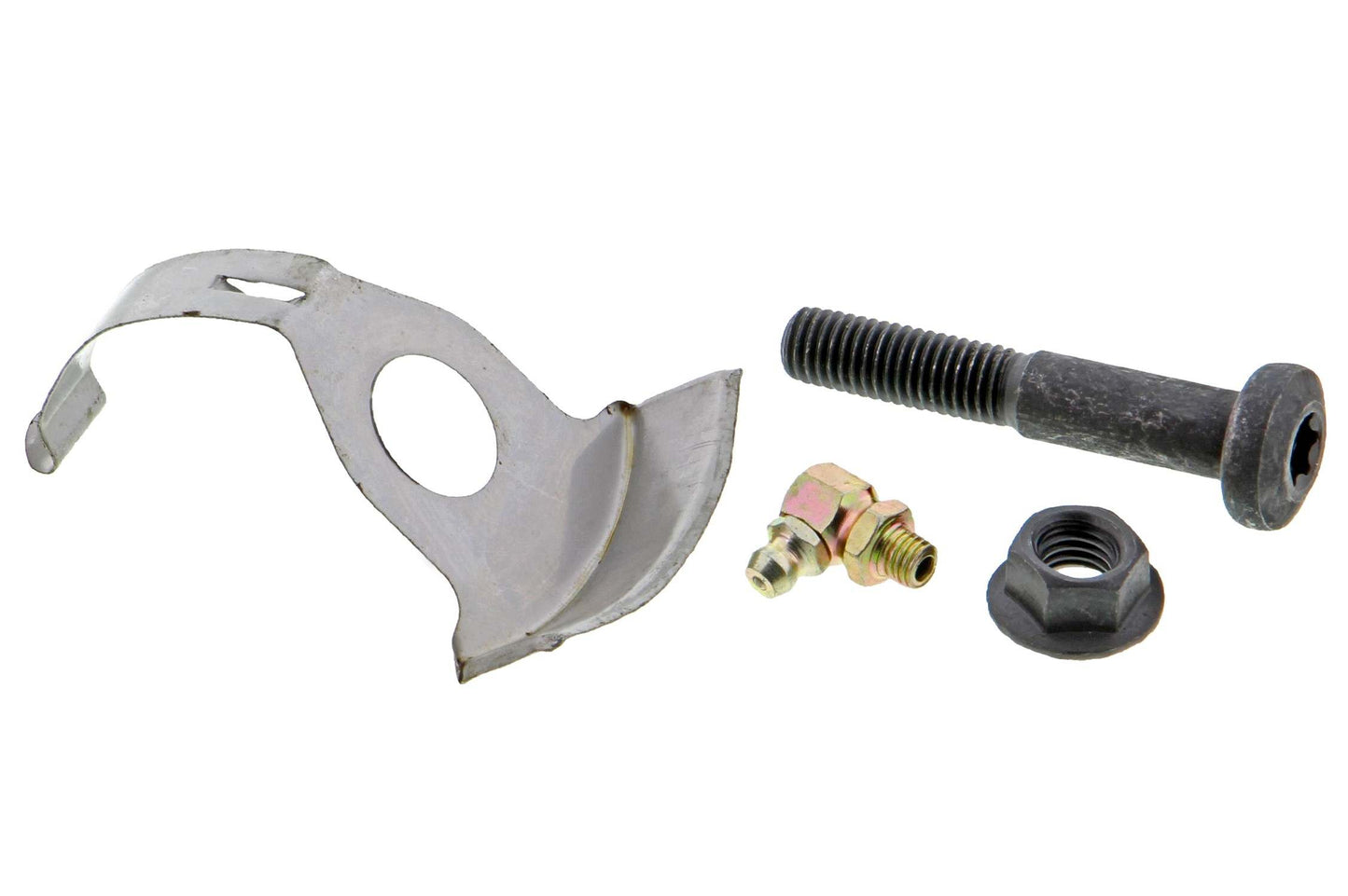 Hardware View of Front Left Suspension Control Arm and Ball Joint Assembly MEVOTECH CMK80408