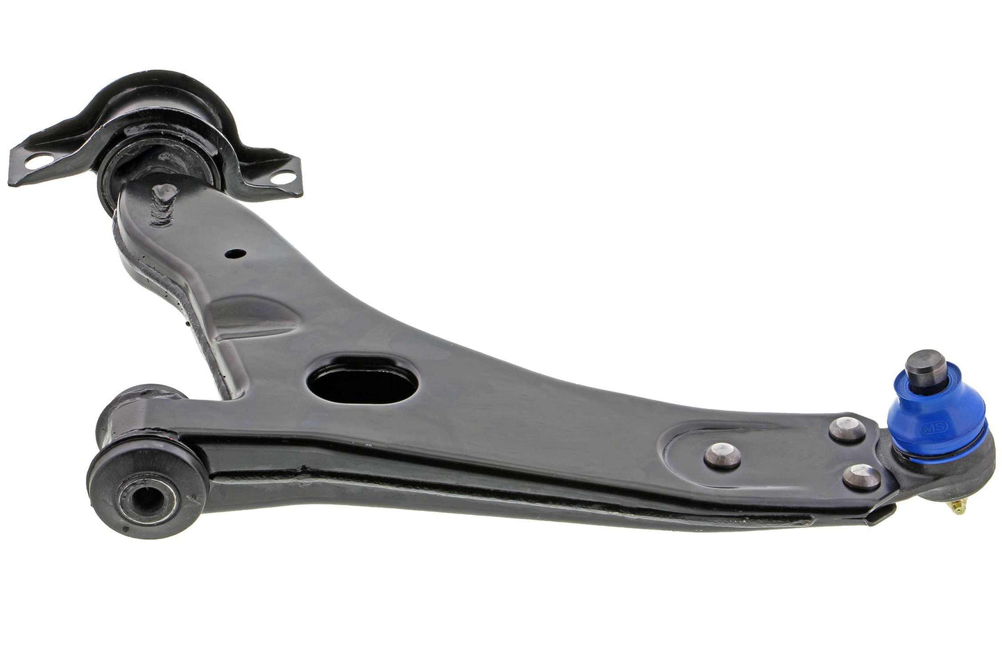 Side View of Front Left Suspension Control Arm and Ball Joint Assembly MEVOTECH CMK80408