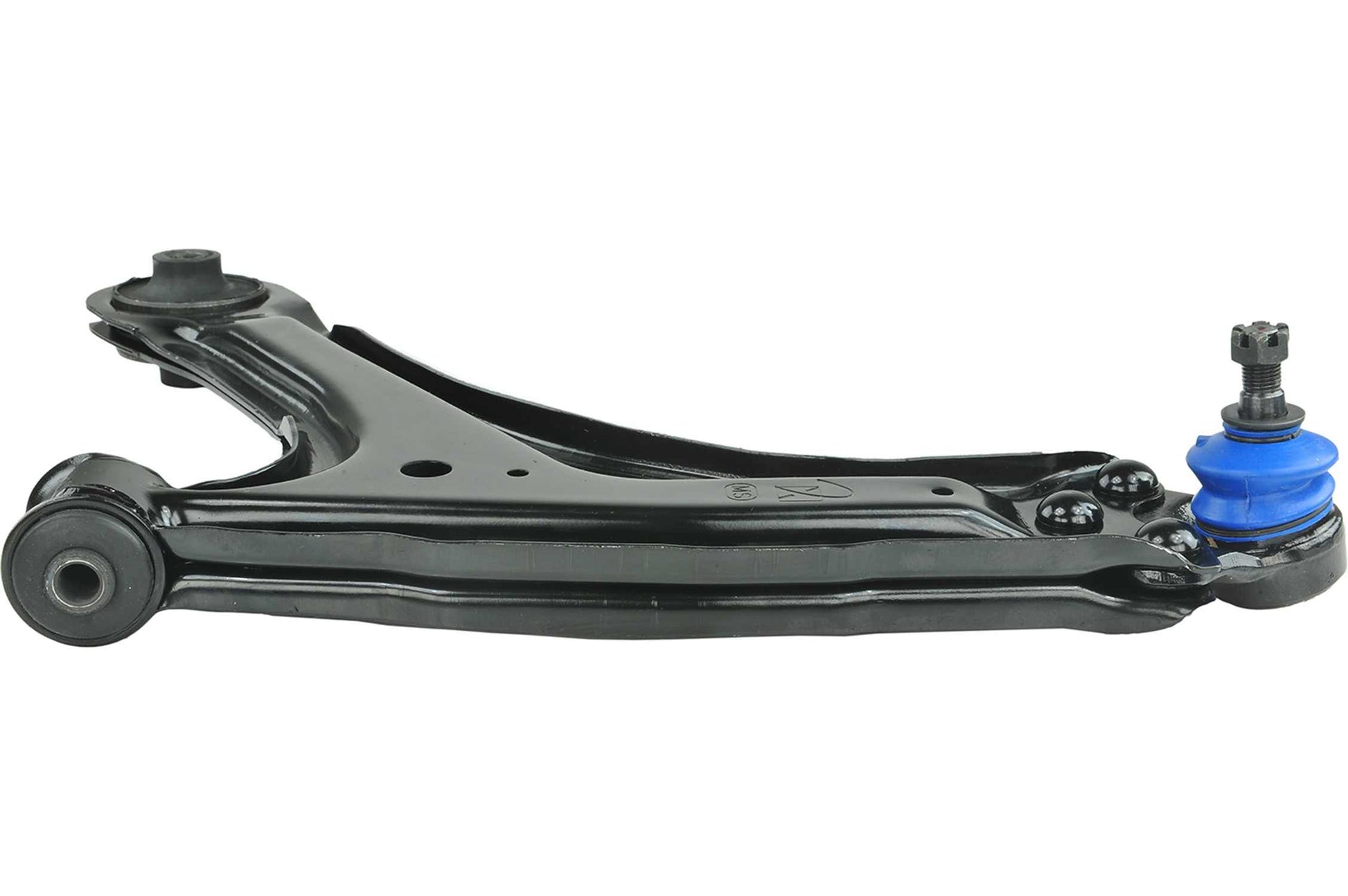 Side View of Front Left Suspension Control Arm and Ball Joint Assembly MEVOTECH CMK80446