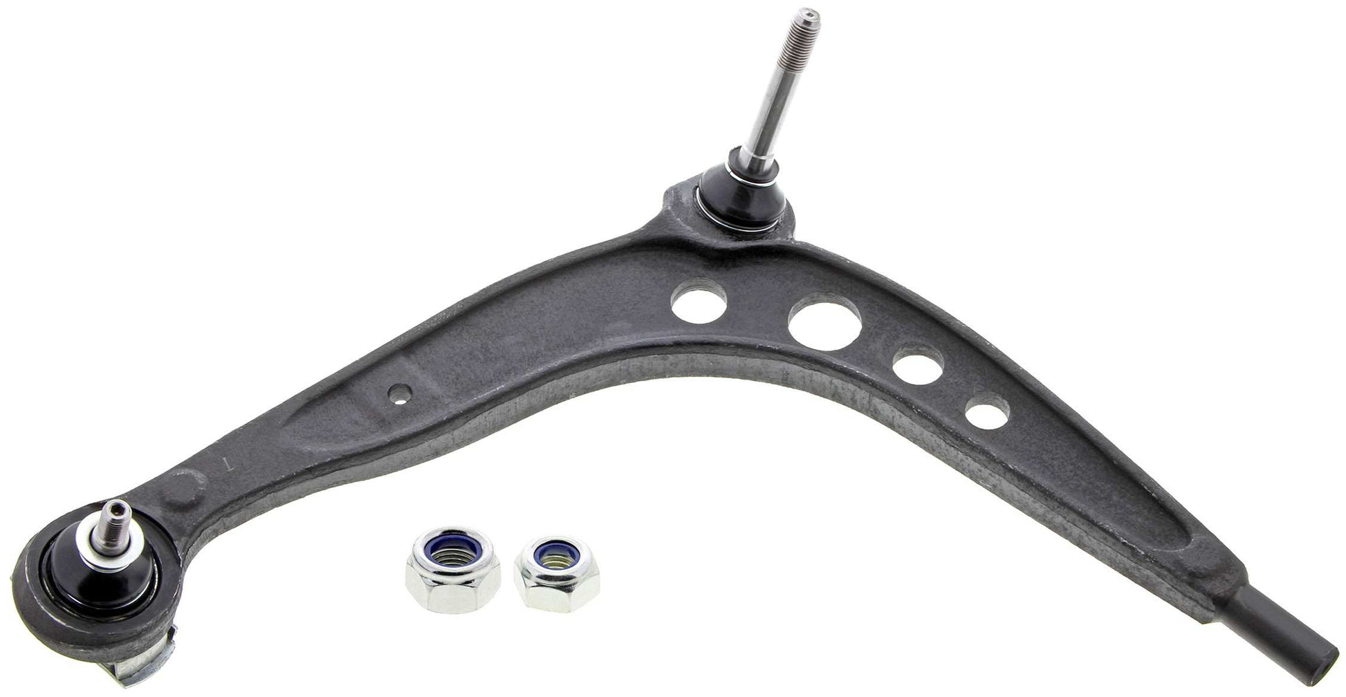 Front View of Front Left Suspension Control Arm and Ball Joint Assembly MEVOTECH CMK80531