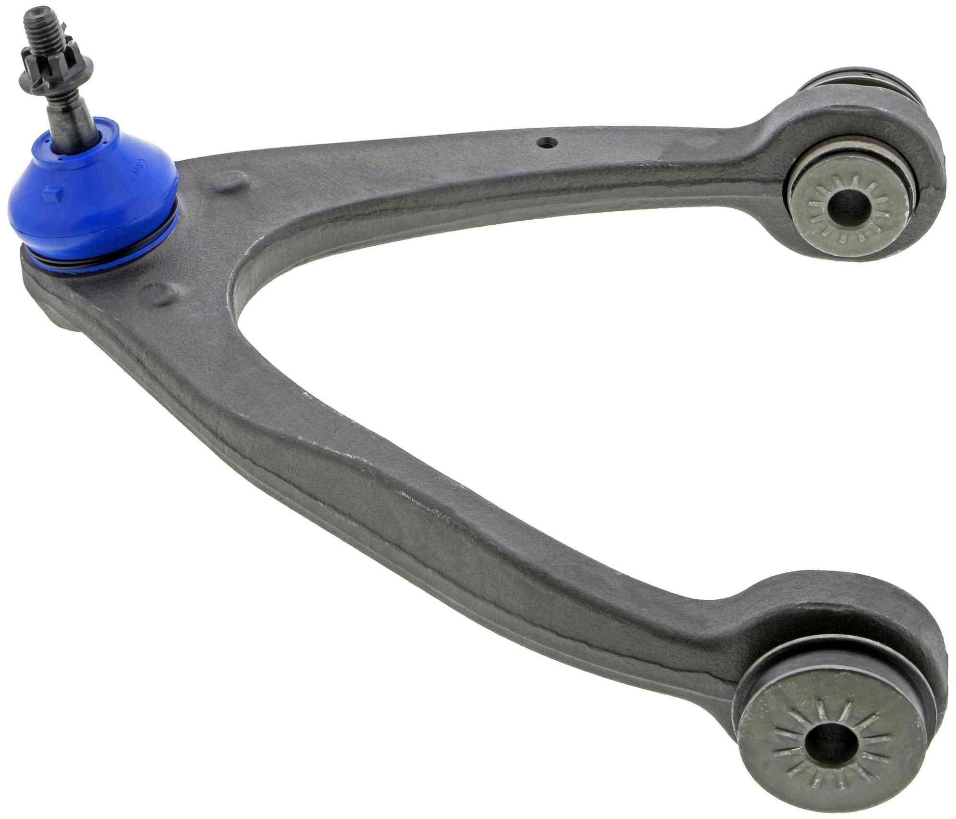 Side View of Front Upper Left Suspension Control Arm and Ball Joint Assembly MEVOTECH CMK80669