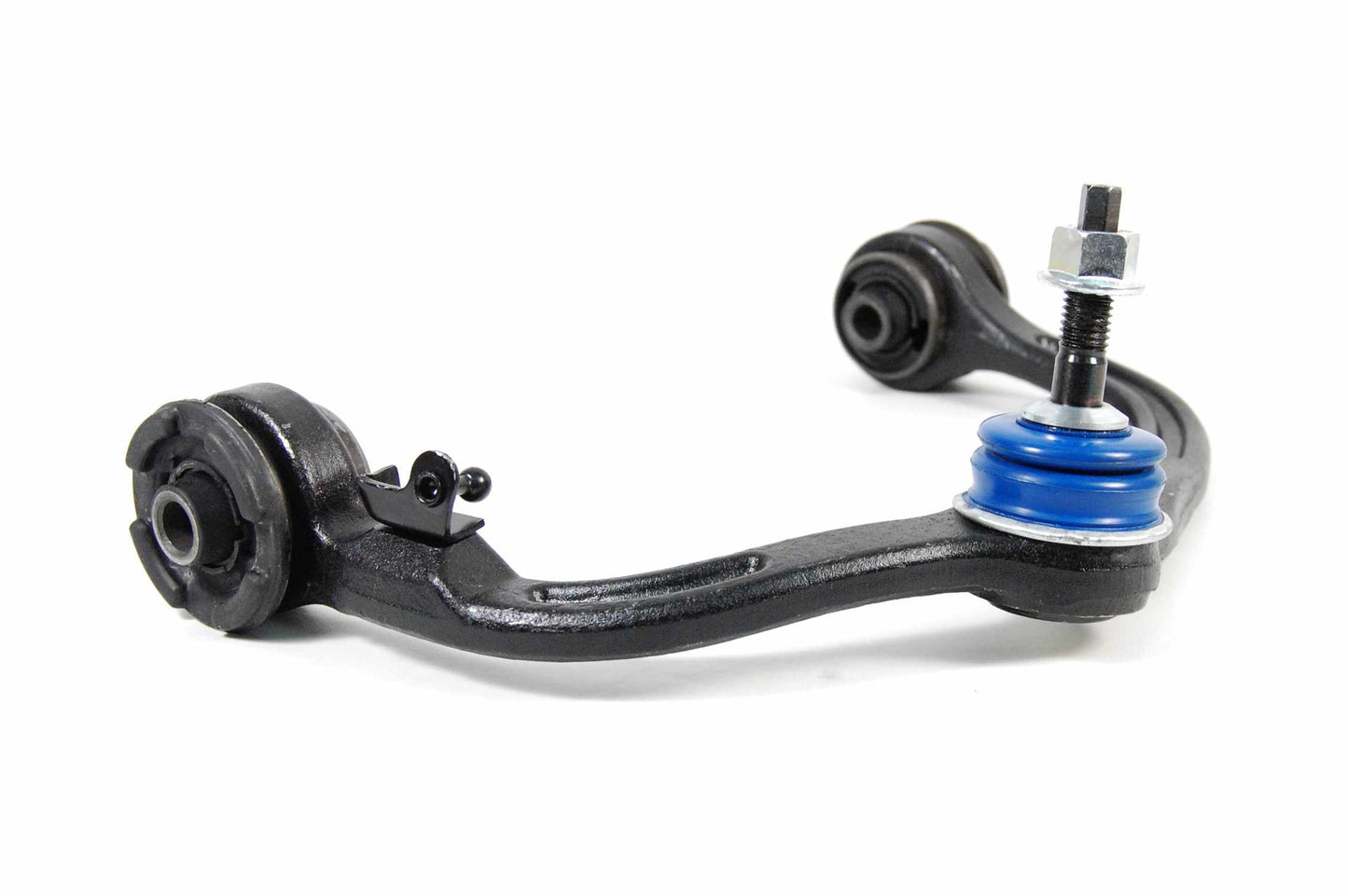 Side View of Front Upper Left Suspension Control Arm and Ball Joint Assembly MEVOTECH CMK80717