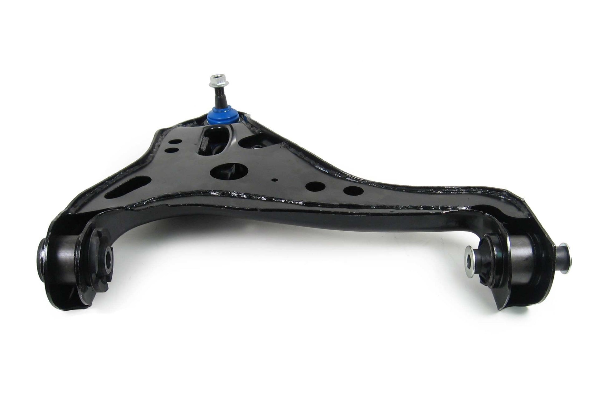 Angle View of Front Left Suspension Control Arm and Ball Joint Assembly MEVOTECH CMK80721