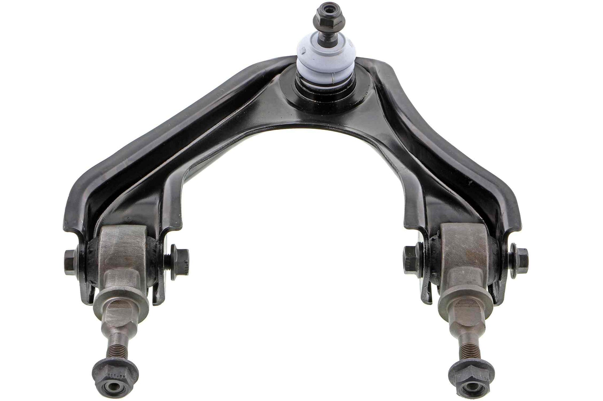 Angle View of Front Upper Left Suspension Control Arm and Ball Joint Assembly MEVOTECH CMK90447