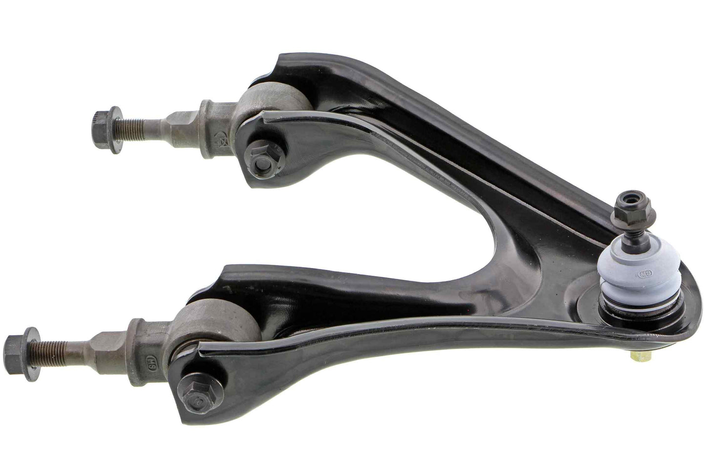 Side View of Front Upper Left Suspension Control Arm and Ball Joint Assembly MEVOTECH CMK90447