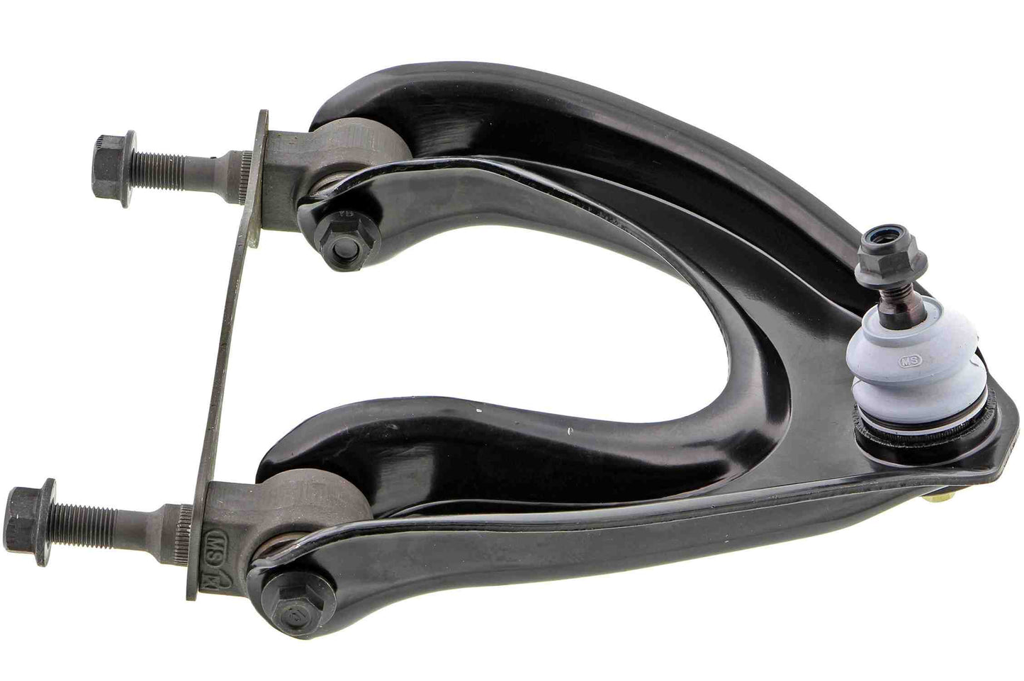 Side View of Front Upper Left Suspension Control Arm and Ball Joint Assembly MEVOTECH CMK9814