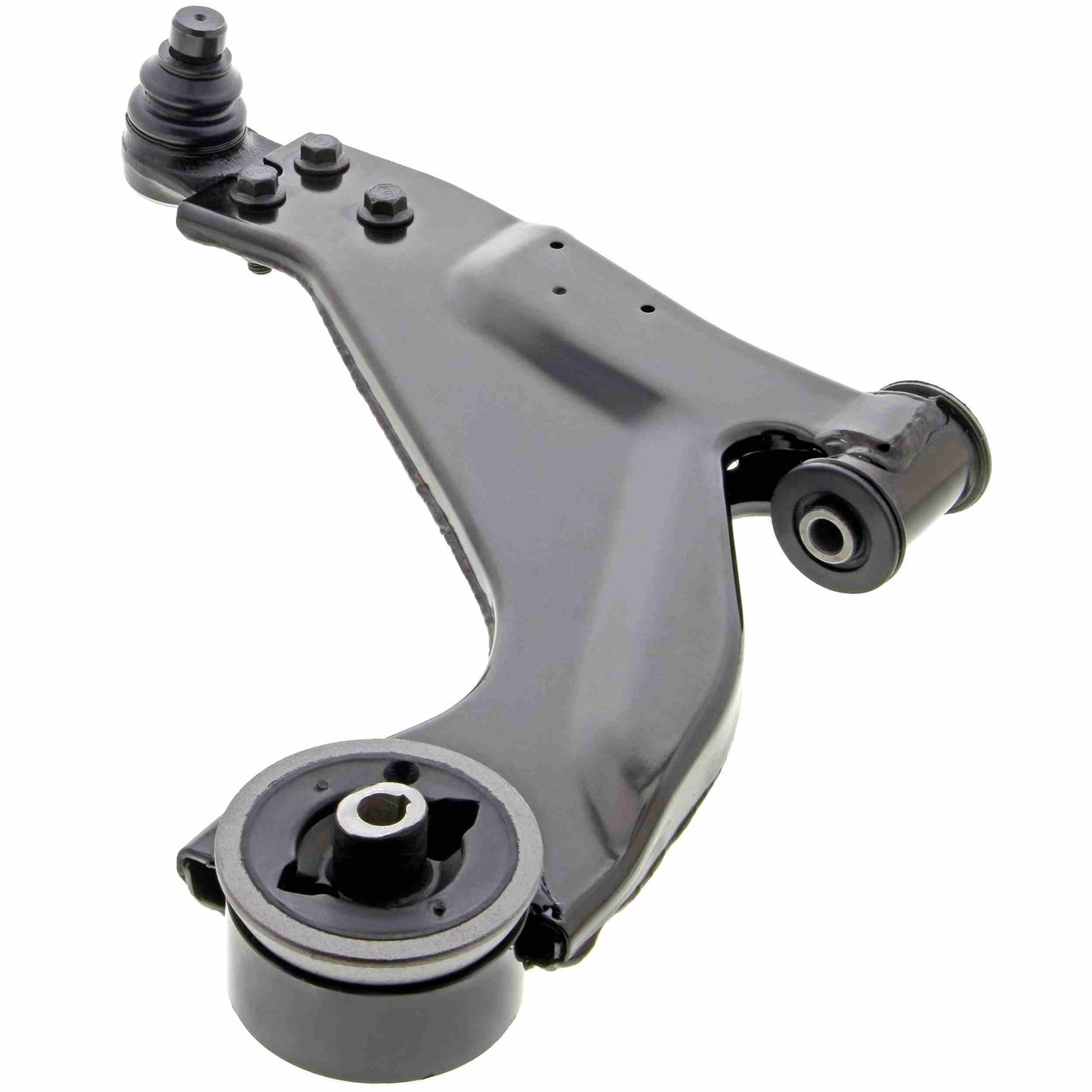 Angle View of Front Left Suspension Control Arm and Ball Joint Assembly MEVOTECH CMS101041