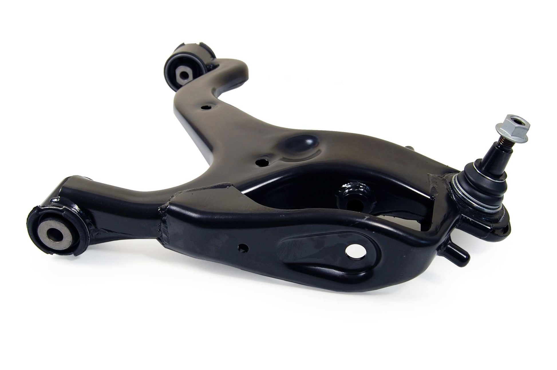 Side View of Front Right Suspension Control Arm and Ball Joint Assembly MEVOTECH CMS101146