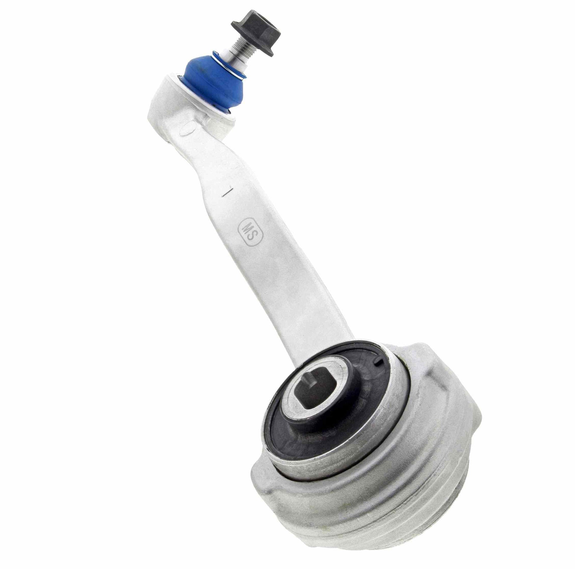 Angle View of Front Left Suspension Control Arm and Ball Joint Assembly MEVOTECH CMS10130