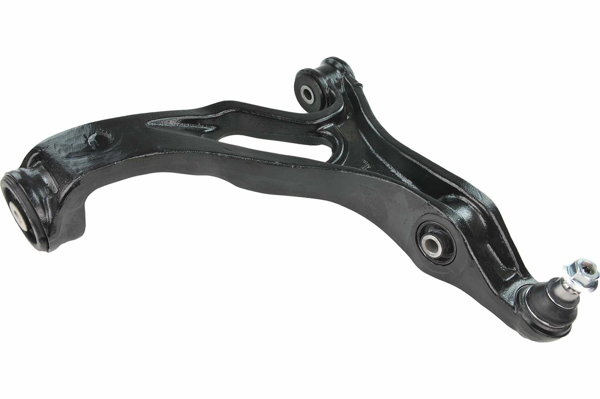 Front View of Front Left Suspension Control Arm and Ball Joint Assembly MEVOTECH CMS101392