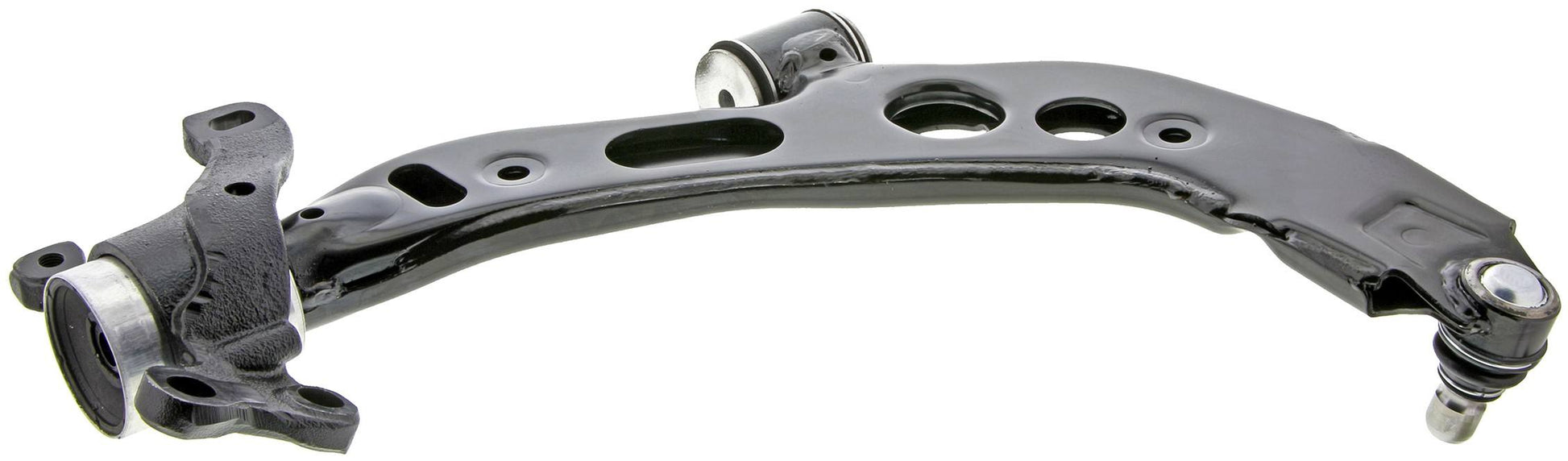 Bottom View of Front Left Suspension Control Arm and Ball Joint Assembly MEVOTECH CMS101495