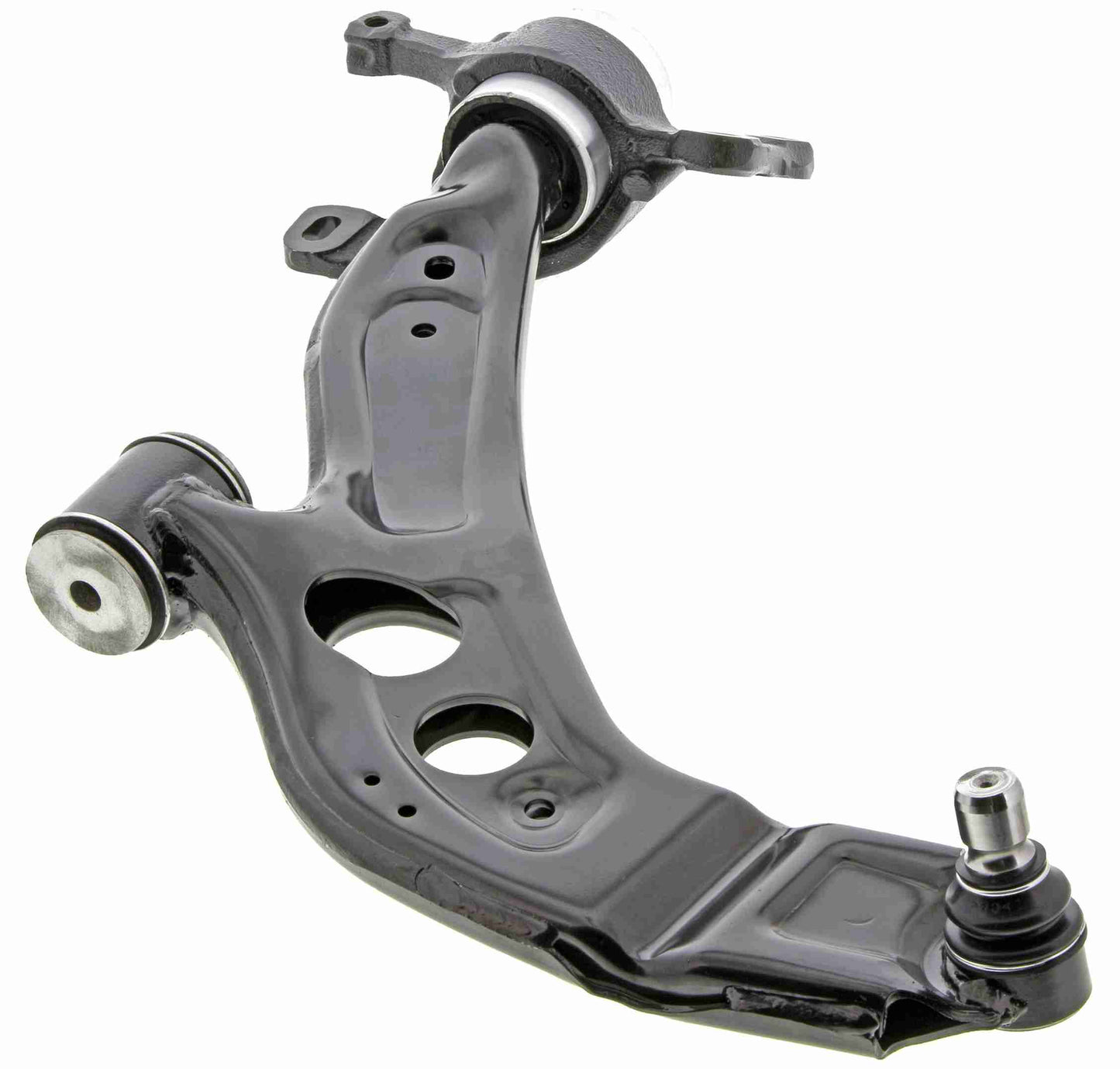 Front View of Front Left Suspension Control Arm and Ball Joint Assembly MEVOTECH CMS101495