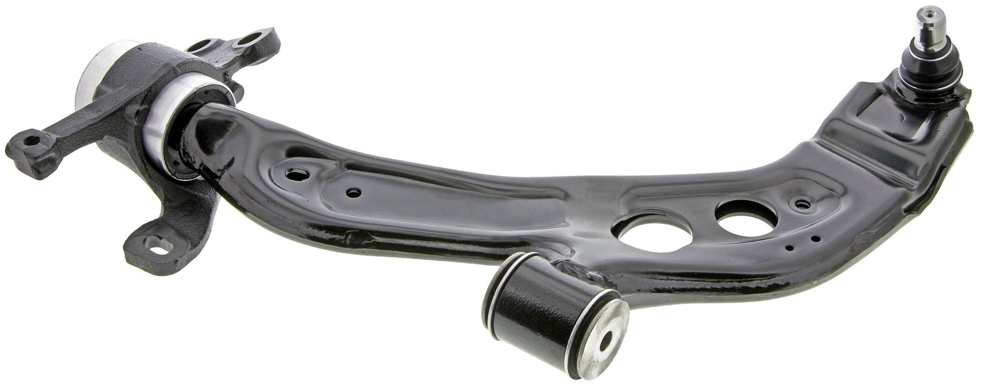 Side View of Front Left Suspension Control Arm and Ball Joint Assembly MEVOTECH CMS101495