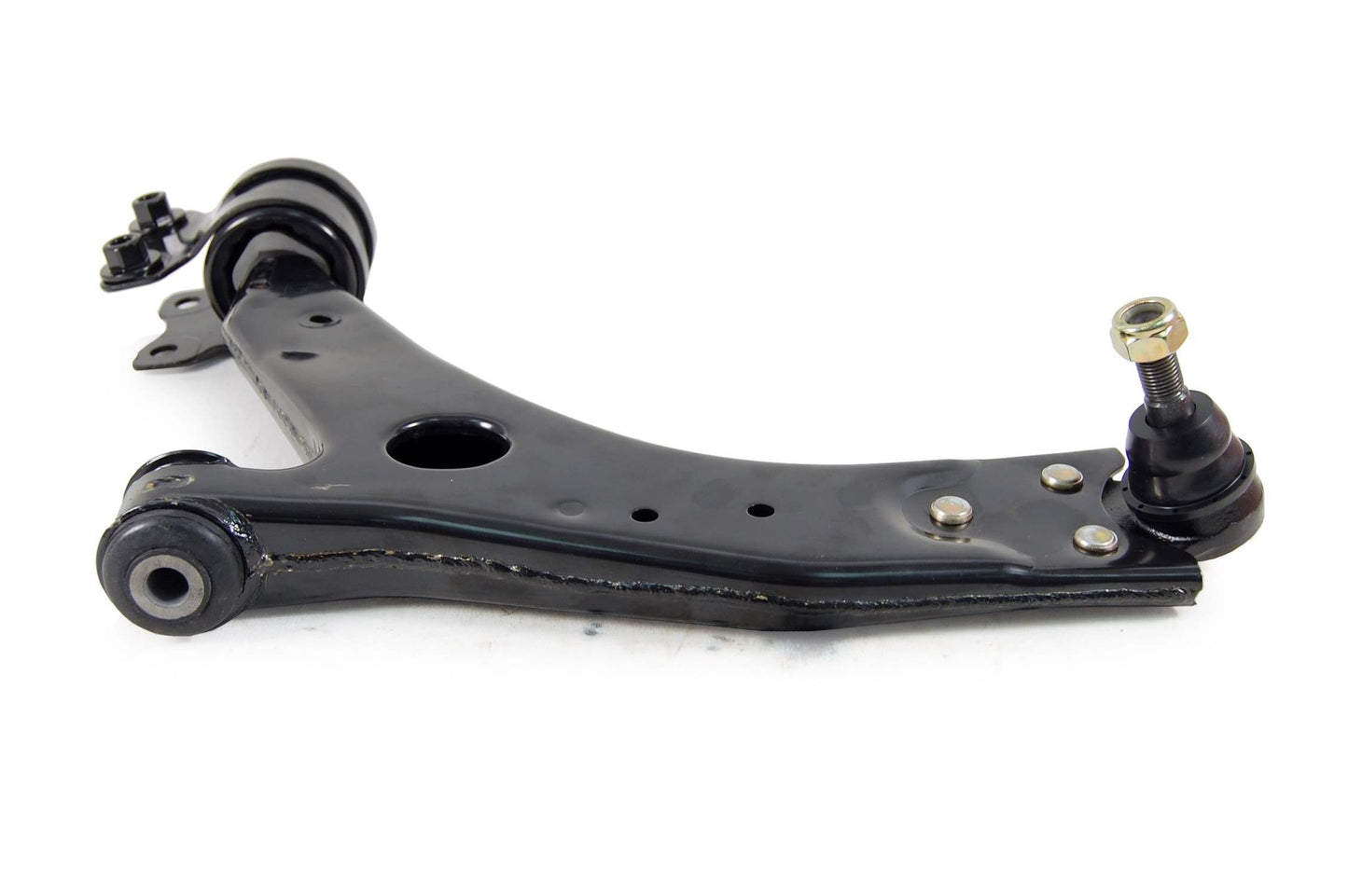 Side View of Front Left Suspension Control Arm and Ball Joint Assembly MEVOTECH CMS10180