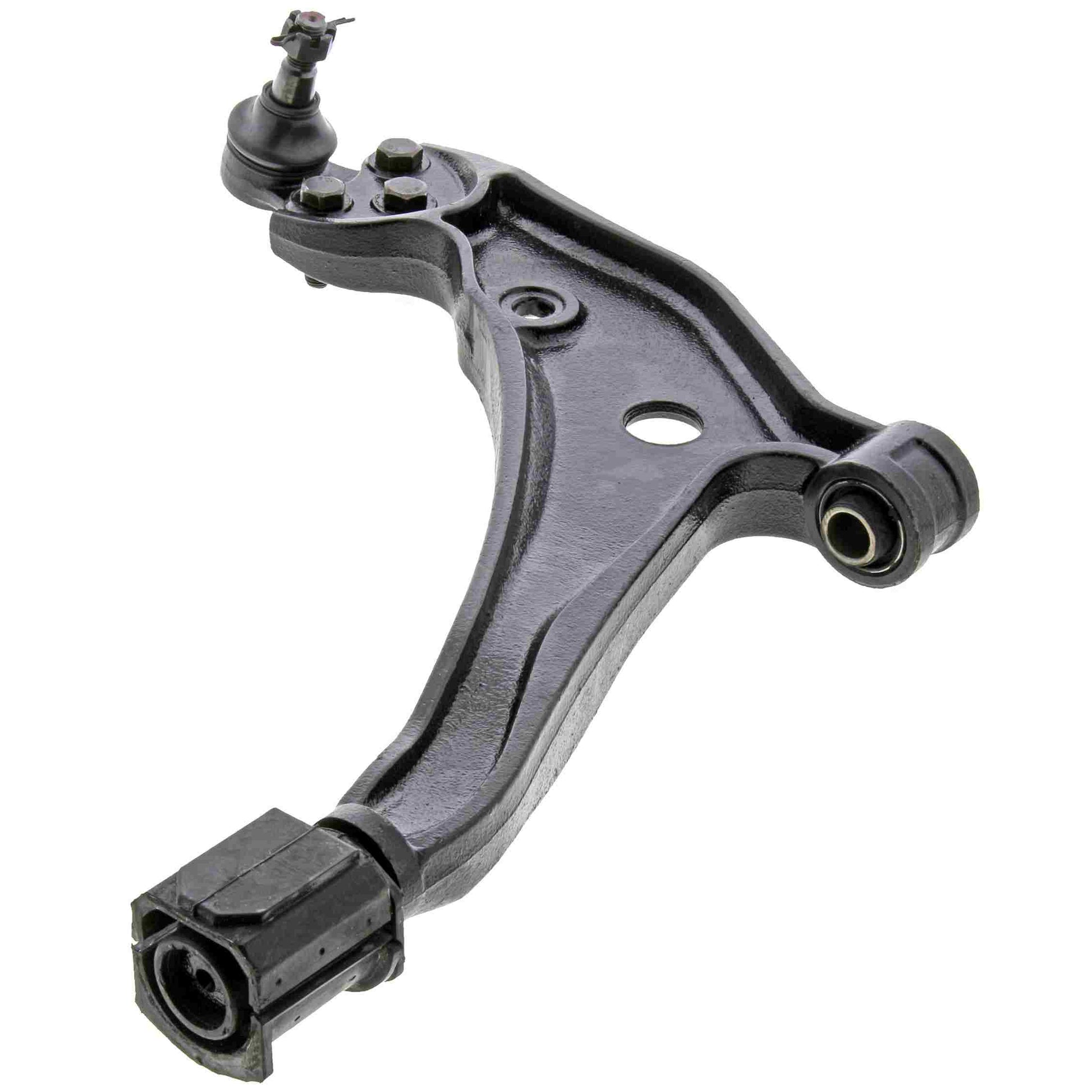 Angle View of Front Left Suspension Control Arm and Ball Joint Assembly MEVOTECH CMS20135