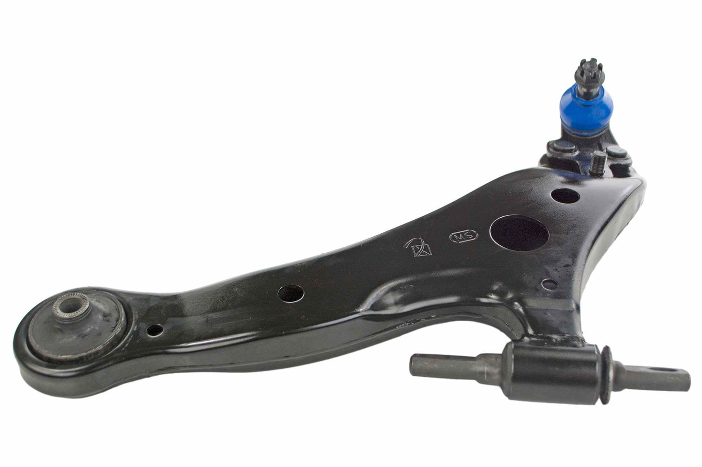 Angle View of Front Left Suspension Control Arm and Ball Joint Assembly MEVOTECH CMS20247