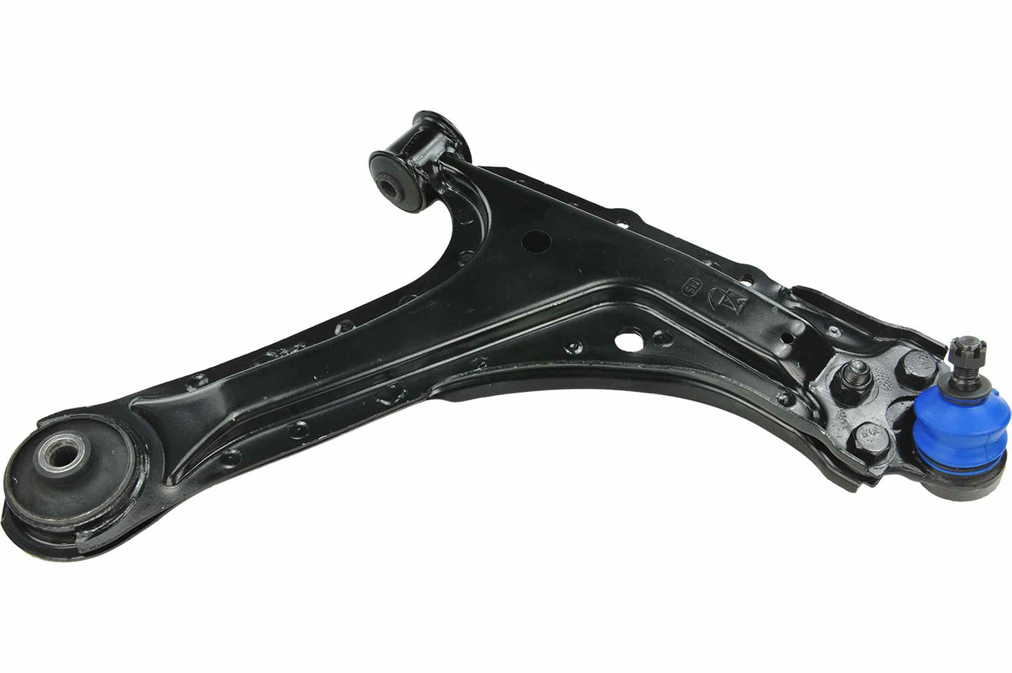 Front View of Front Right Suspension Control Arm and Ball Joint Assembly MEVOTECH CMS20271